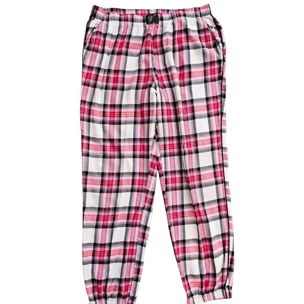 Victoria's Secret Pink and Black Plaid Pajama Pants